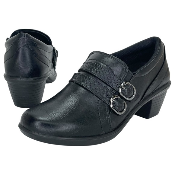 Easy Street Stroll Black Faux Leather Womens Shooties Size 6M - Picture 7 of 10